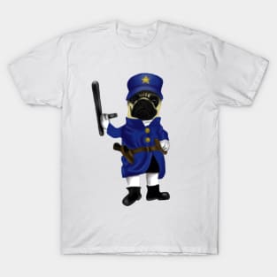 Funny Pug Officer Dog Lovers Gift T-Shirt